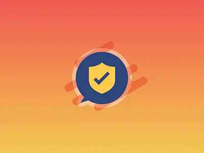Secure Messaging icon illustration onboarding