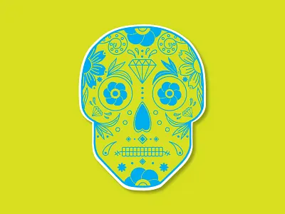 Calavera #2 calavera dia de los muertos illustrator skull sugar vector