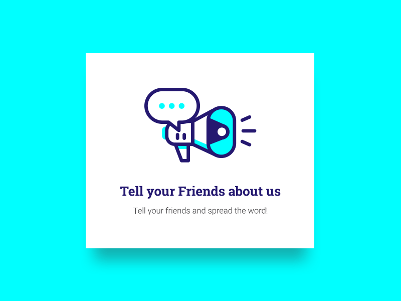 📣 📣 📣 about us animation austin card friends gif icons illustration megaphone mudshock ui