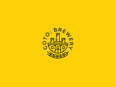 GoTo: Brewery beer black brand brandidentity branding brewery identy line logo logotype minimal yellow