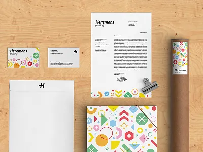 Heremans stationary abstract branding card color pattern stationary