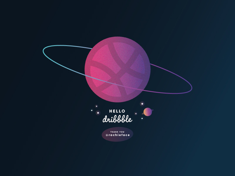 Example of Hello dribbble.