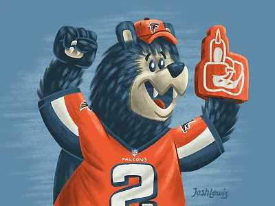 Go Falcons! atlanta falcons bear book children editorial fan football illustration kids