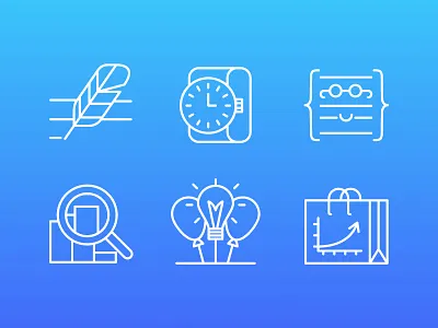 Icons design icons ideas search stroke writing