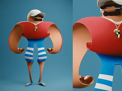 QUILLED: coach 3d character coach curled yumekon