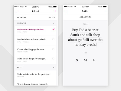 Go Ralli ios pink tasks to do type