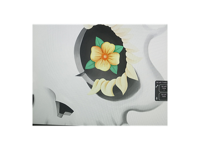 festive skull art day of the dead design detail festive flower photoshop skull sticker wip