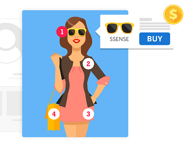 Buy Now ui vector woman