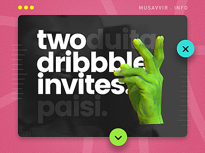 2x Invites Giveaway bangla bengali dhaka draft draftee dribbble invite finger giveaway invitation invite