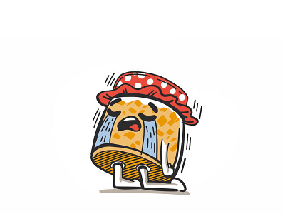 Desperate Jar character crying desperate freehand illustration ipad pro jar sad silly