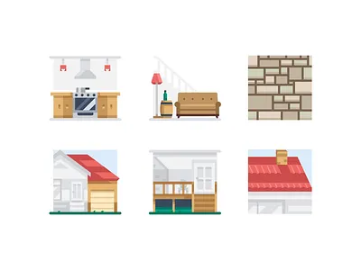 House Places basement couch deck flat garage house icon kitchen masonry roof