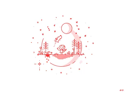 Decision death dog girl icon illustration lineart