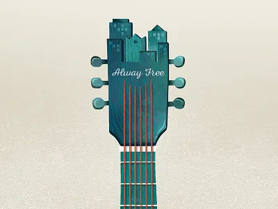 SLUG Cover guitar illustration instrument local magazine music slc