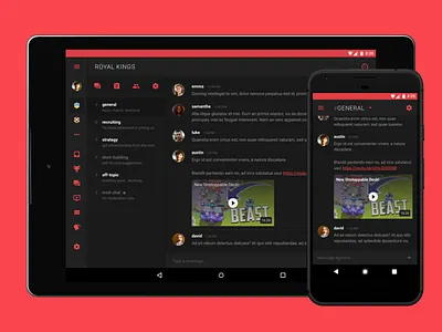 Starfire Chat android ios material design mobile ui ux web
