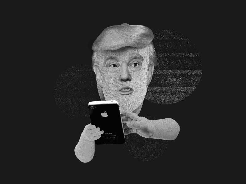 A Loose Unit animation collage gif loose phone trump tweet