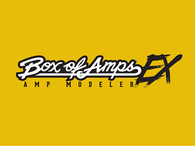 Box of Amps EX custom lettering hand lettering lettering lettering artist logo logotype