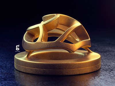 Day 29 - Mrs. Constancy - 3D Modeler's Trophy 3d c4d cgi costa rica daily render gold mrs. constancy trophy