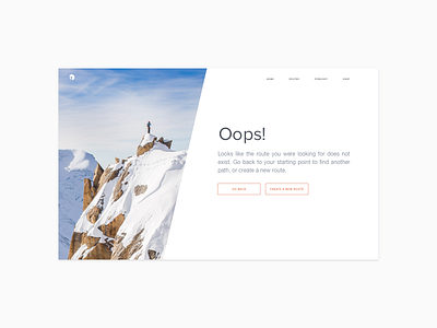 404 Error page 008 404 app dailyui error page hiking minimal routes trekking website