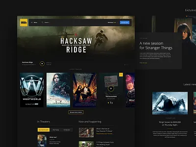 IMDb concept concept design homepage movies webdesign