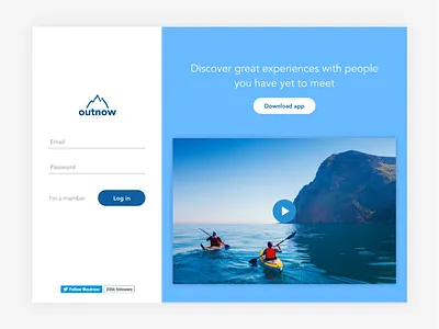 DailyUI - Day #1 adventure blue dailyui day1 login people travel video
