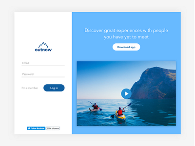 DailyUI - Day #1 adventure blue dailyui day1 login people travel video