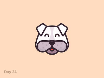 Daily Logo 24/50 - Dog Logo animal branding dailylogo dailylogochallenge dog flat happy illustration logo mark pet puppy
