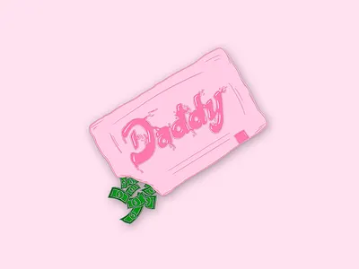 Sugar Daddy Enamel Pin enamel pin illustration money sugar daddy