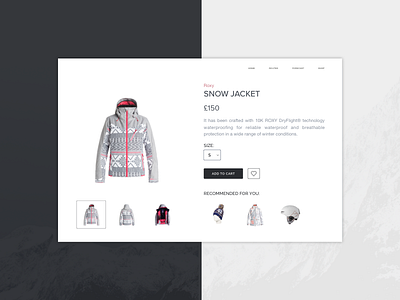 Single product 012 clean dailyui ecommerce product shop sports website