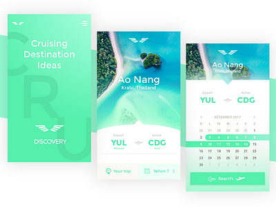 DailyUI - WarmUp! - Flight Search app beach booking calendar flight island mobile phone plane search