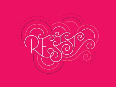 Resist #5 design handmade illustration illustrator lettering letters protest resist typography vector