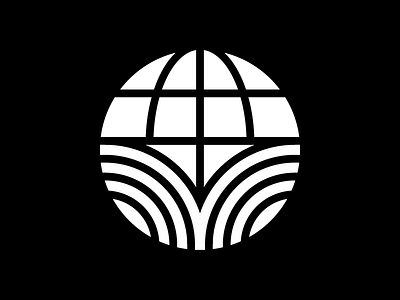 Globally Grown agricultue icon logo nature symbol thicklines