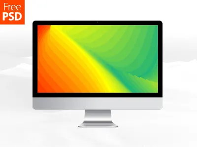 iMac Free Psd Mockup computer screen desktop freebie graphics imac mockup product mockup psd