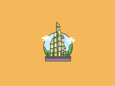 Tugu Digulis artwork flat design graphic design icon illustration line art logo monument outline vector
