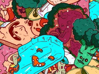 sick food cool food illustration sick