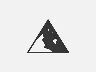 Mountain Peaks ver.2 badge clean hipster minimal mountain negative space outdoor peaks simple sky star