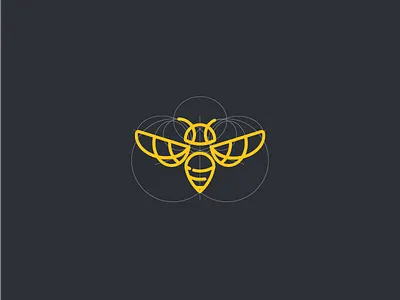 Bzz Bzz Bzz art bee branding bzz icon line logo mark simple symmetric wing