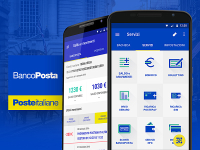 Bancoposta App - #Redesign android app flat icon icons interface ios iphone italiane materialdesign nexus posta poste redesign redesigned ui vector