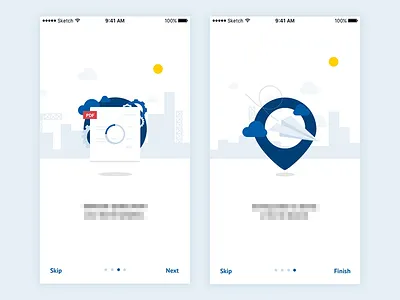 On boarding steps three and four app boarding on design dribbble illustration