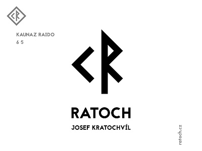 Kaunaz Raido logo personallogo runes