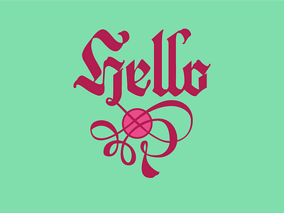 Hello calligraphy dribbble hello lettering letters