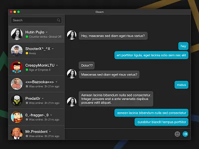 Steam chat redesign chat gaming interface message messages messaging user