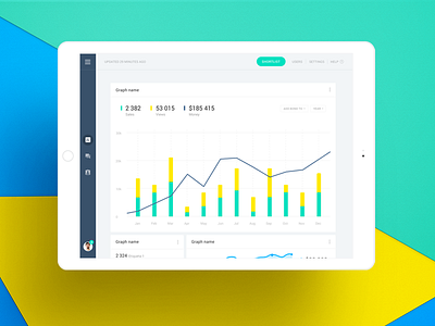 Components presentation case charts colors components dashboard flexible graph ipad presentation study