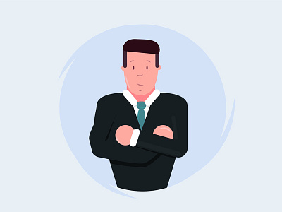 Friendly Solicitor flat illustration vector