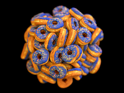Doughnut Cluster 3d arnold c4d cinema 4d doughnut food illustration model