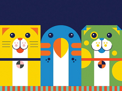 Geometric Pets bird budgie cat dog kitten parrot puppy