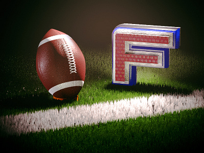 F - Football c4d cinema4d cycles4d f football li superbowl