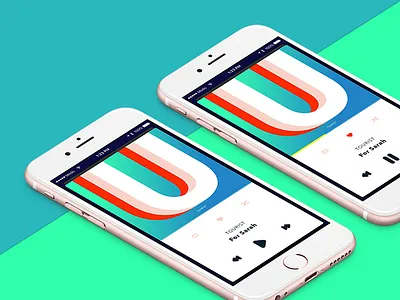 Press Play app mobile music player simple ui