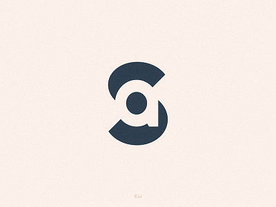 SA Mark brand branding identity logo mark minimal sa symbol