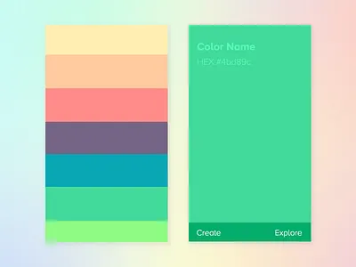 Minimalistic Inklings- Day3 color designer layout minimal mobile pastel screen