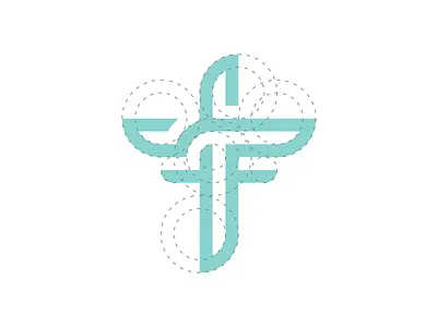 T or Cross Icon Concept cross icon logo symbol t